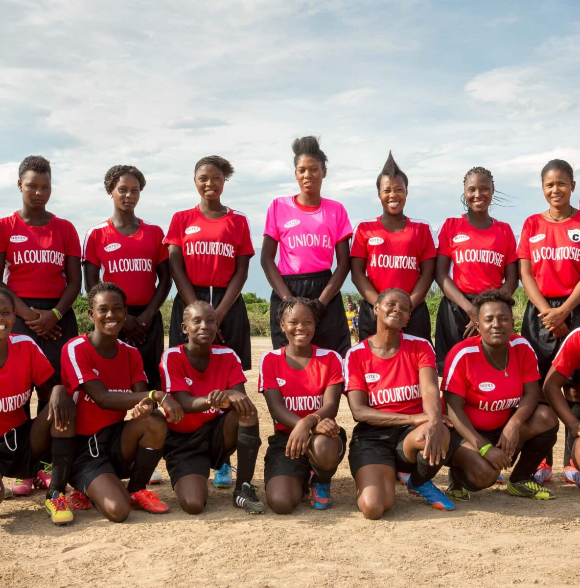 Soccer Celebrations Reach a New Height in Haiti: The Hotes Foundation Surprises Its Women Soccer Teams with New Uniforms.