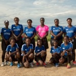 women soccer team blue uniform