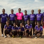 women soccer team purple uniform