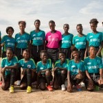 womens soccer team blue uniform